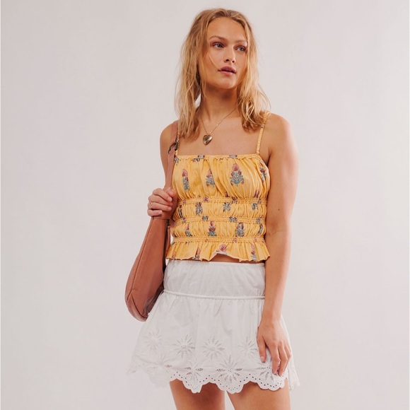Free People Dolce Vita Tank in Yellow Combo - Picture 3 of 4